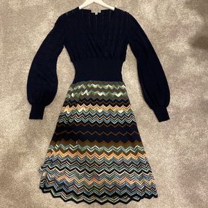 🍀 Missoni Knit V-Neck Dress